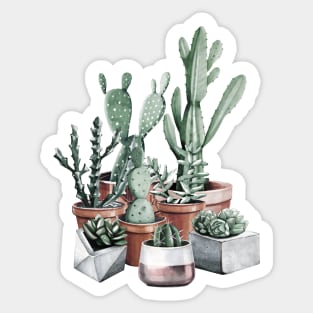 Cactus Family Portrait Sticker